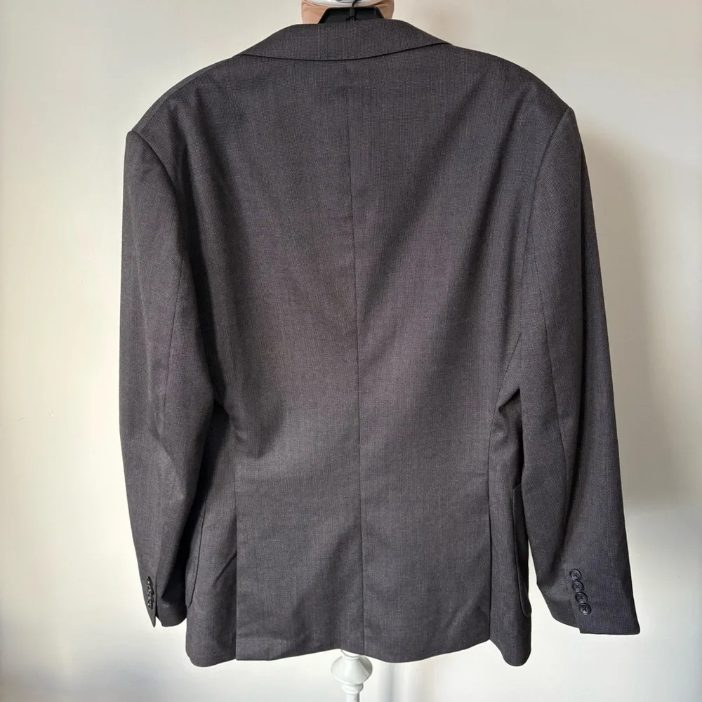 BONOBOS Jetsetter Stretch Italian Wool Charcoal Gray Blazer Jacket EUC Size 42R